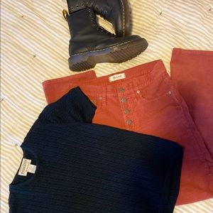 Madewell rust cords size 0